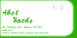 abel wachs business card